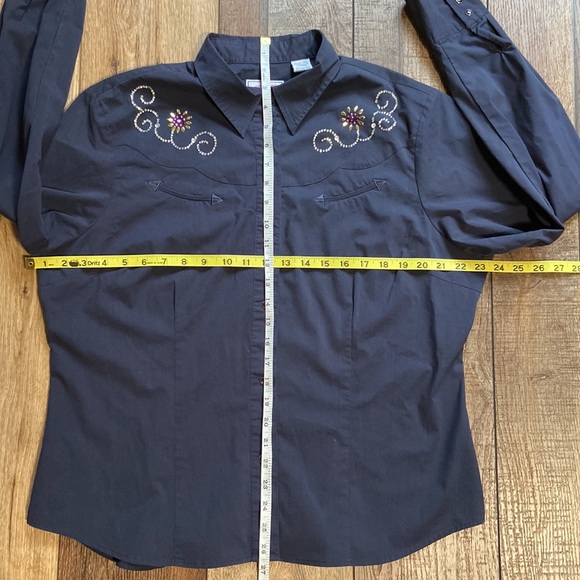 Roper Embellished Long Sleeve Button Down Shirt Size Extra Large - Picture 10 of 12